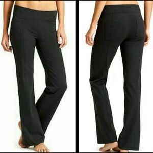 Athleta Solid Black Tech Stretch Metro Classic Yoga w/ Pockets Pants SP